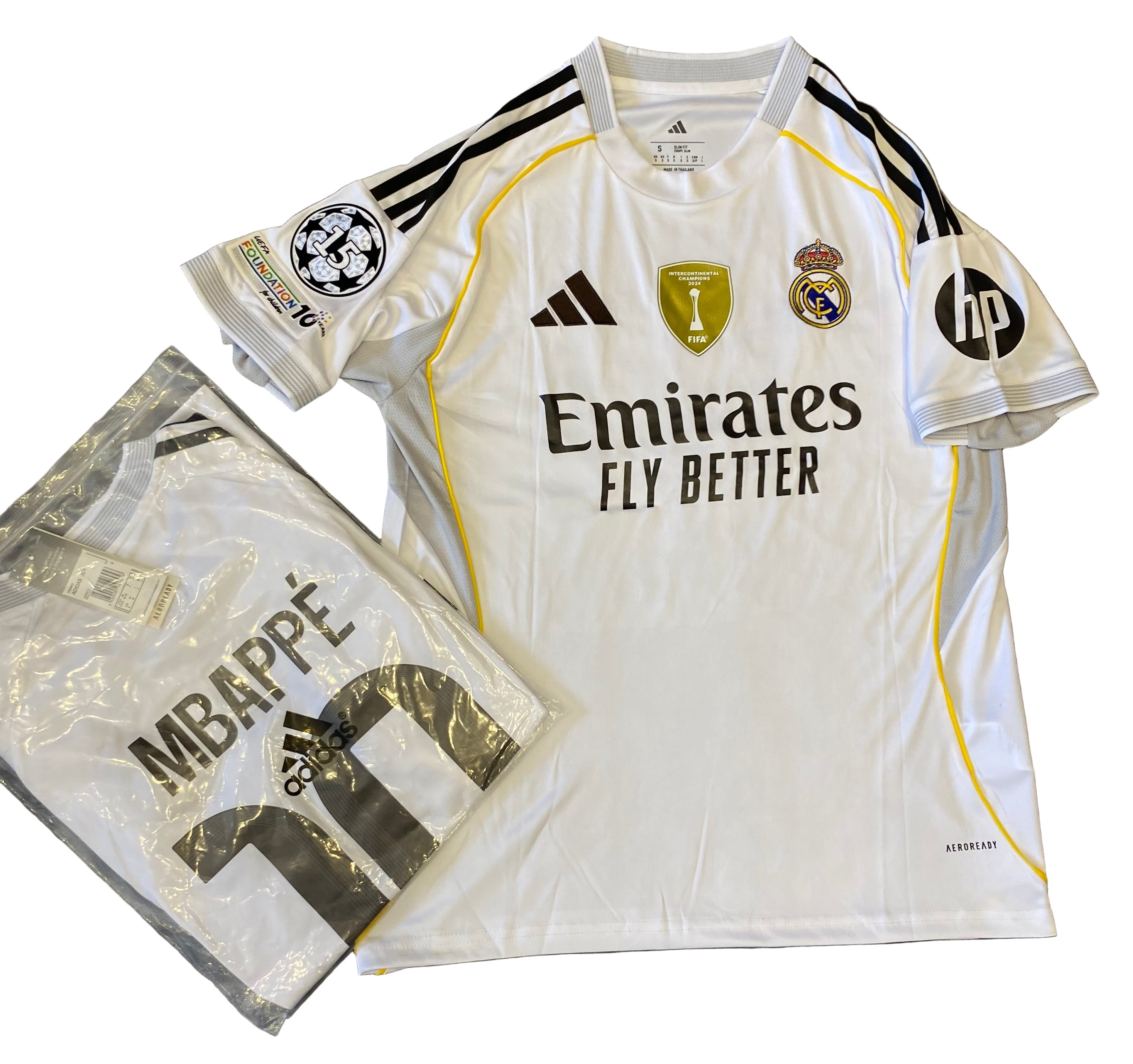 Mbappé x Real Madrid 25/26 Home Kit 👑 | #10 | UCL + Intercontinental Badges | Luxury Edition