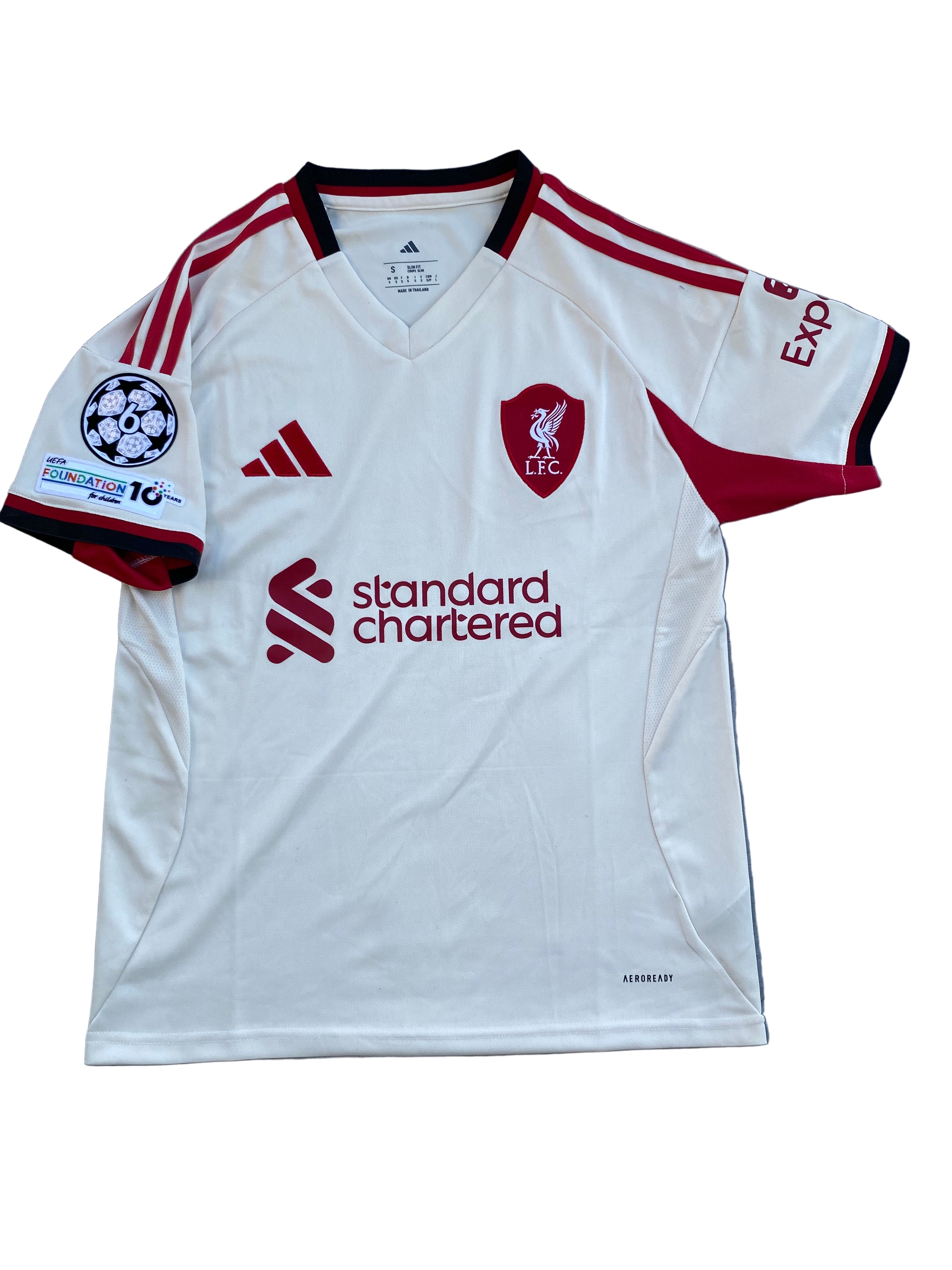 Liverpool 25/26 Away Kit ⚪🔴 | UCL Badge | Luxury Edition 👑