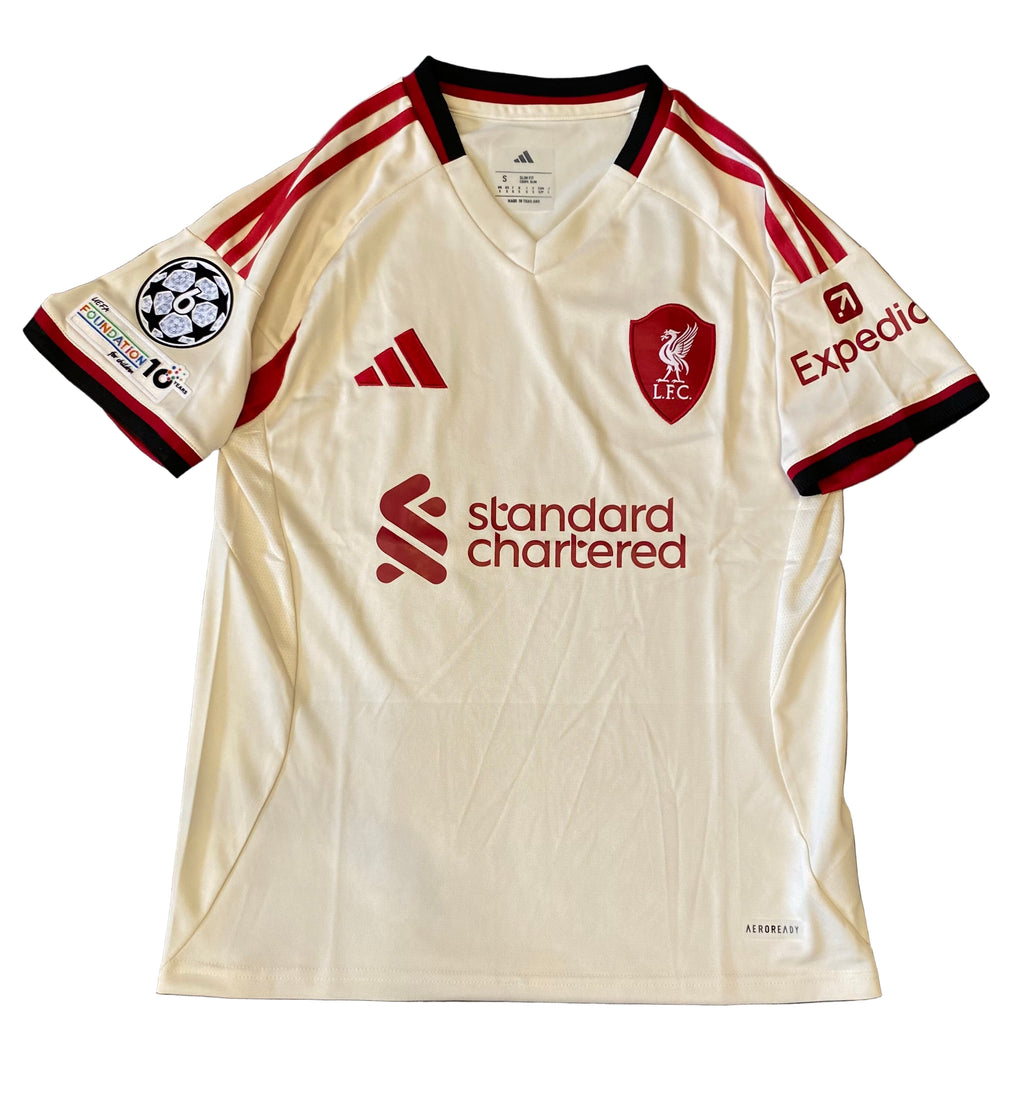 Liverpool 25/26 Away Kit ⚪🔴 | UCL Badge | Luxury Edition 👑