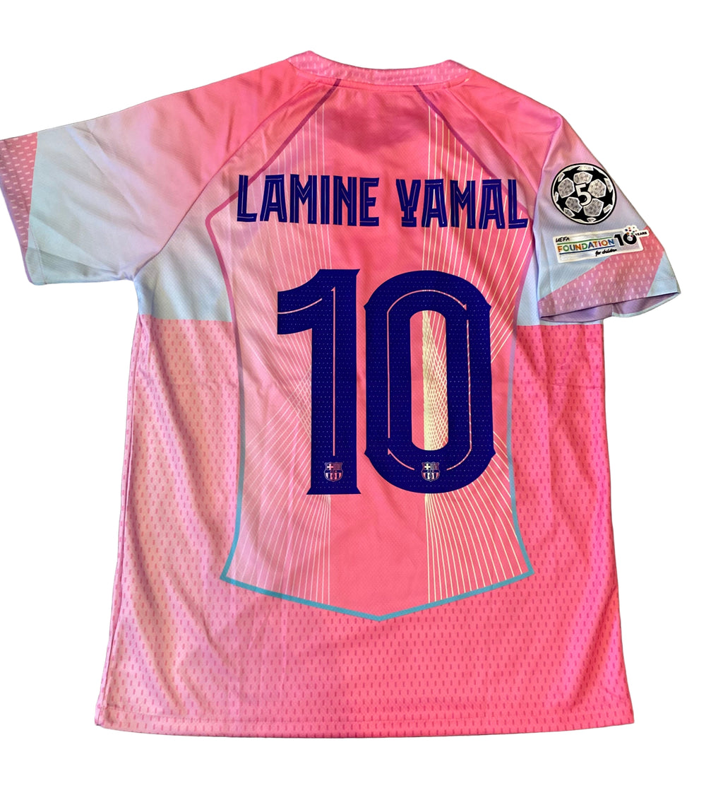 Barcelona Pink Dreamwave Edition 💗 | Lamine Yamal #10 | UCL Badge | Luxury Edition 👑