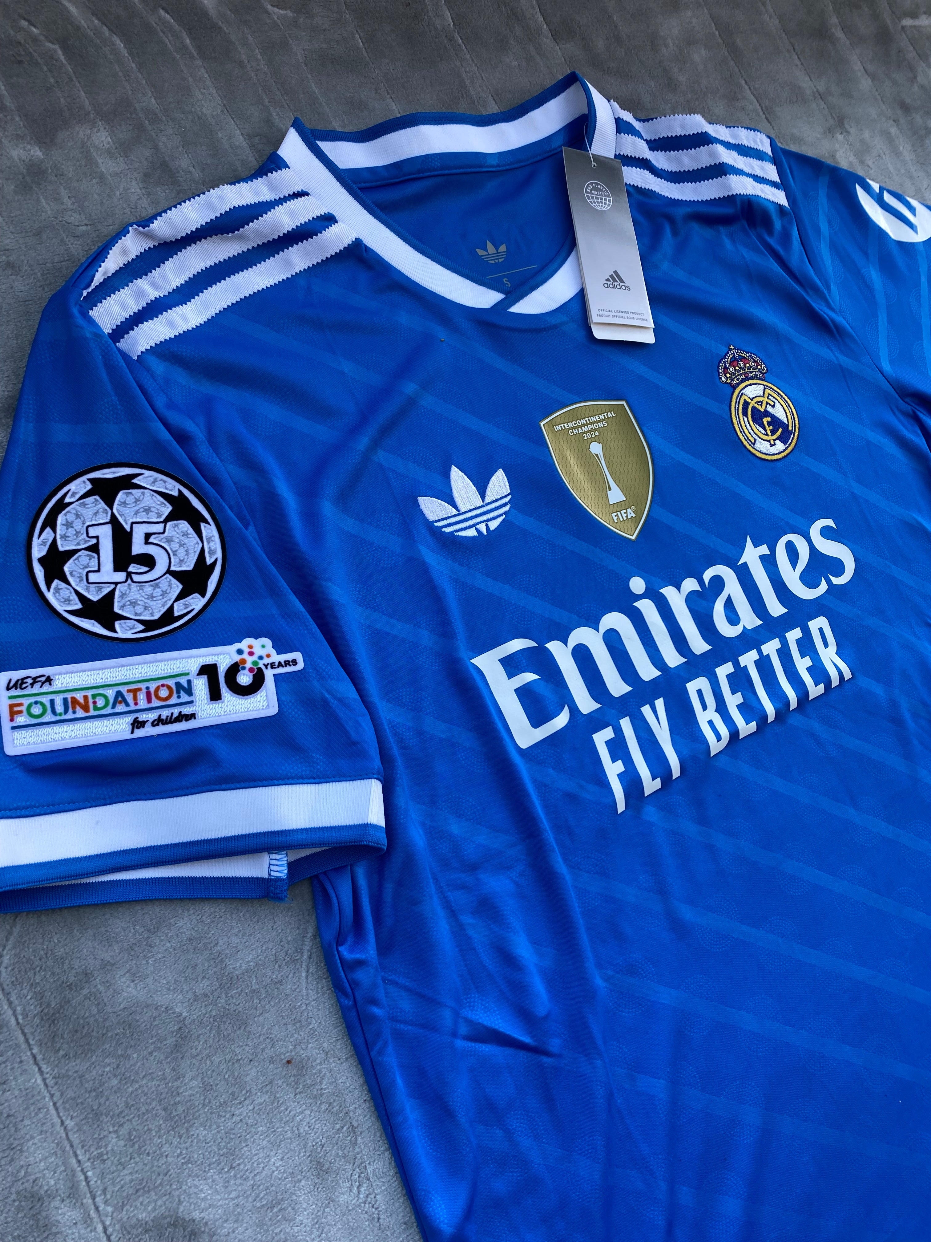 Real Madrid 25/26 Blue Third Kit 🔵 | UCL Badge | Luxury Edition 👑