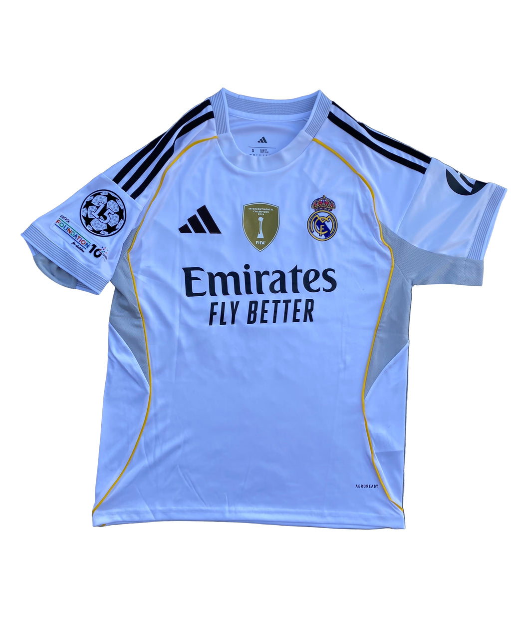 Mbappé x Real Madrid 25/26 Home Kit 👑 | #10 | UCL + Intercontinental Badges | Luxury Edition