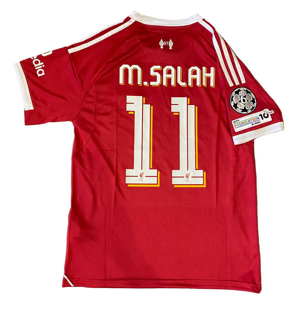 Liverpool 25/26 Home Kit 🔴 | Mohamed Salah #11 | UCL Badge | Luxury Edition 👑