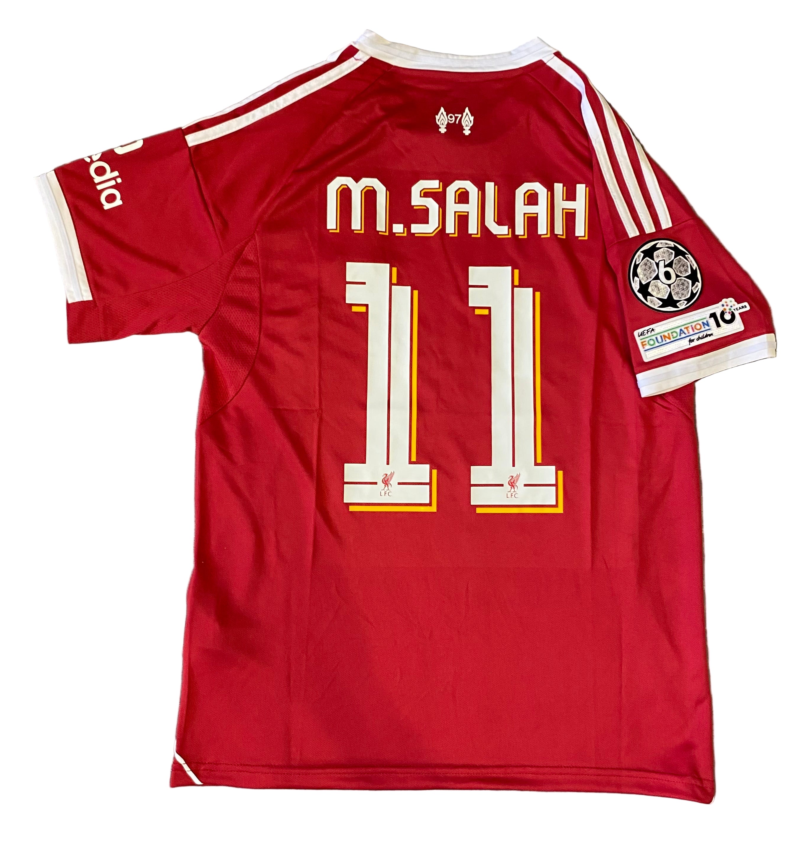 Liverpool 25/26 Home Kit 🔴 | Mohamed Salah #11 | UCL Badge | Luxury Edition 👑
