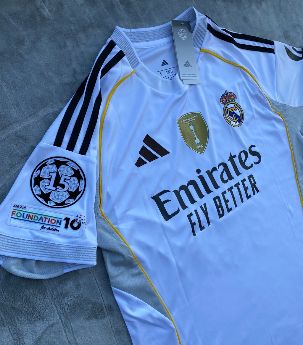 Mbappé x Real Madrid 25/26 Home Kit 👑 | #10 | UCL + Intercontinental Badges | Luxury Edition