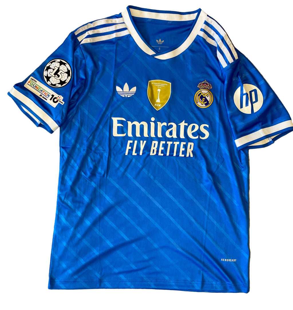 Real Madrid 25/26 Blue Third Kit 🔵 | UCL Badge | Luxury Edition 👑
