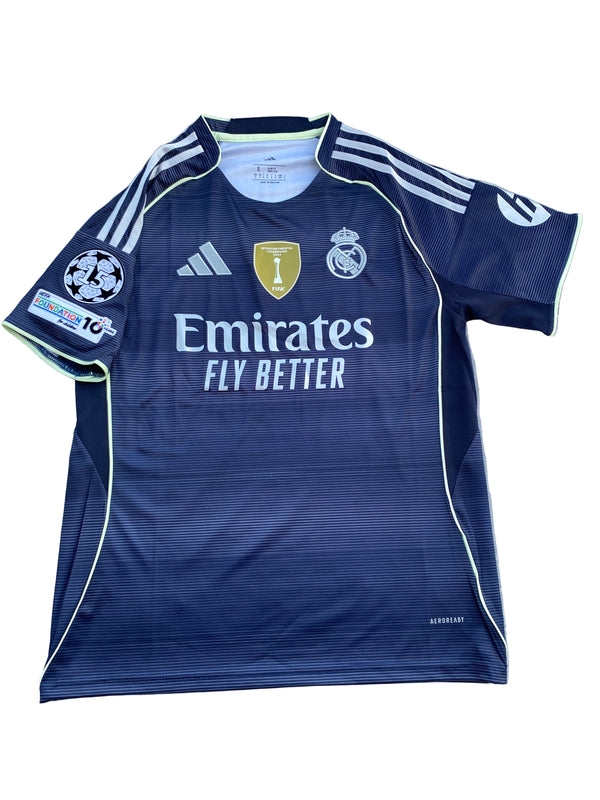 Real Madrid 25/26 Silver Away Kit 🏟️ | UCL Badge | Luxury Edition 👑