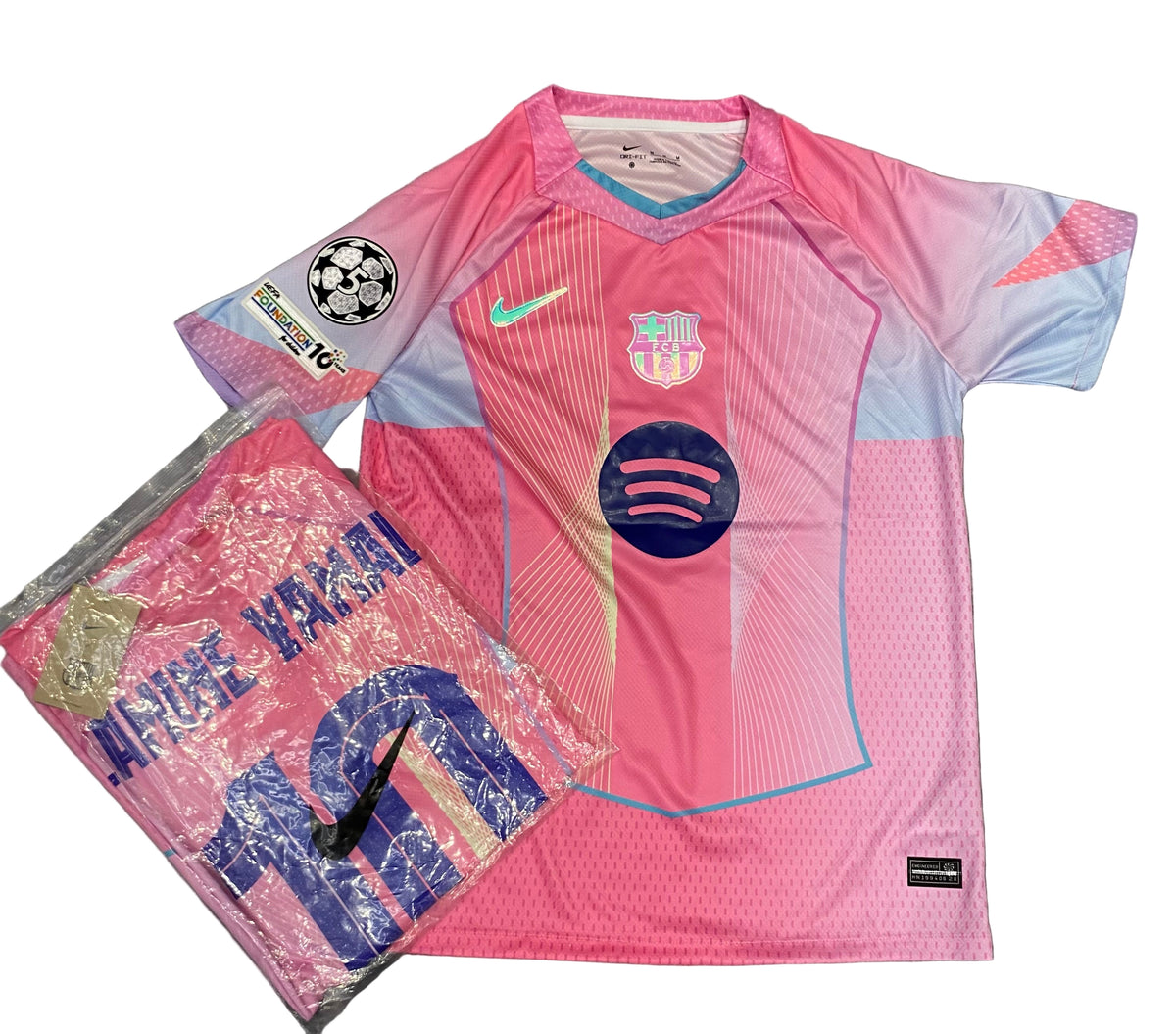 Barcelona Pink Dreamwave Edition 💗 | Lamine Yamal #10 | UCL Badge | Luxury Edition 👑
