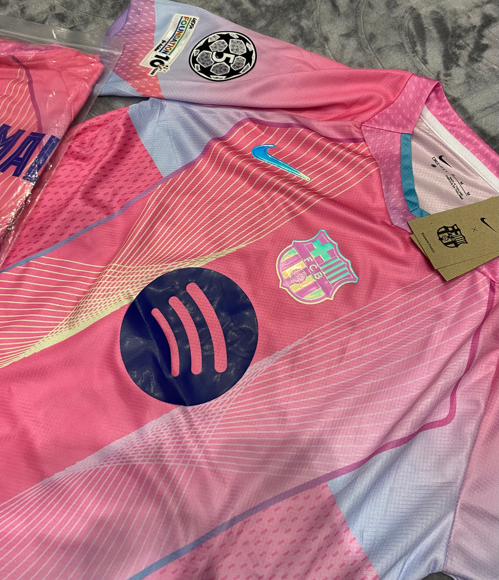 Barcelona Pink Dreamwave Edition 💗 | Lamine Yamal #10 | UCL Badge | Luxury Edition 👑