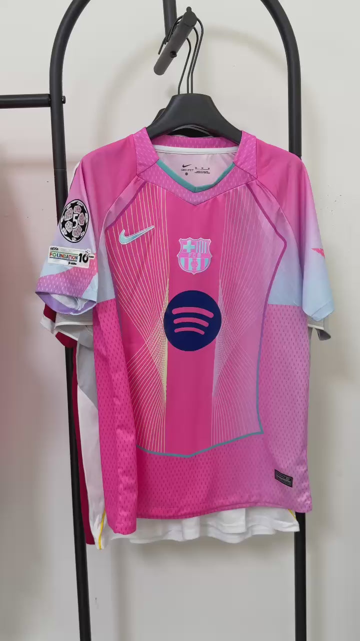 Barcelona Pink Dreamwave Edition 💗 | Lamine Yamal #10 | UCL Badge | Luxury Edition 👑